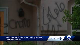 Homeowner finds graffiti all over their house