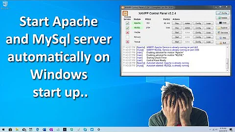 Start Apache and Mysql server automatically on Windows start up.