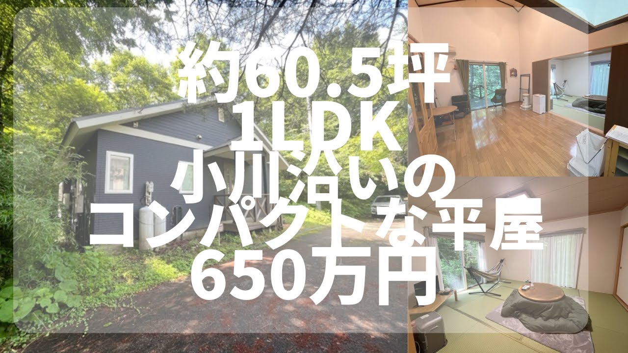 【那須高原】 C-1160 小川沿いに佇む、蒼いコンパクトな平屋 1LDK