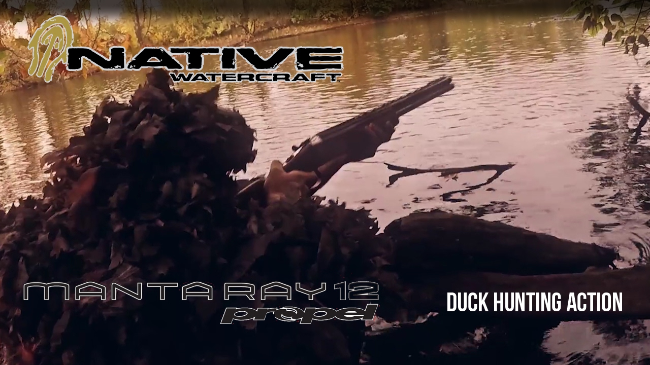 Manta Ray Propel Angler 12 - Pedal Kayak - Duck Hunting