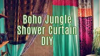 Boho Jungle Shower Curtain DIY