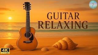 Relaxing Guitar Music in Cozy Cabin Rain – Peaceful Campfire Ambience for Study & Focus