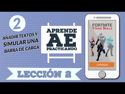 Miniatura: 02 Lección 2 “Aprende After Effects practicando” Añadir textos y simular una barra de carga.