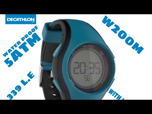 Montre chronomètre de course à pied W100 bleu - Decathlon