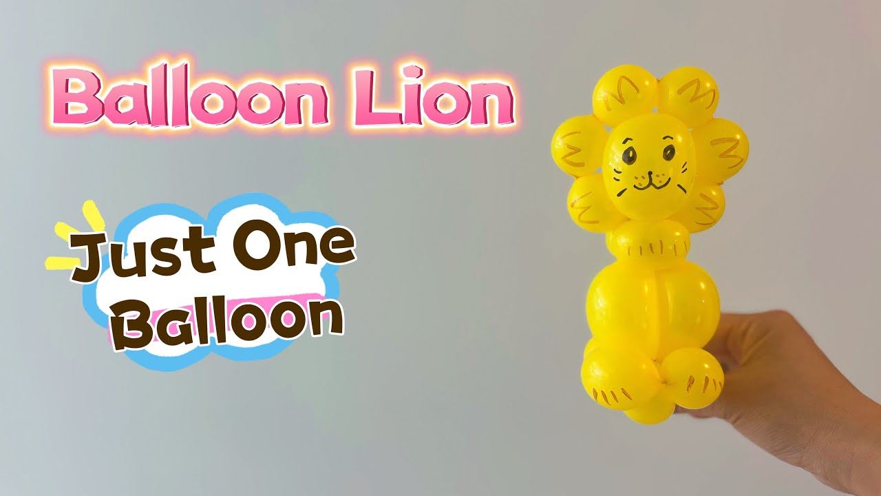 Простой способ сделать льва из воздушных шаров: как сделать его за 2 минуты | Пошаговое руководст...