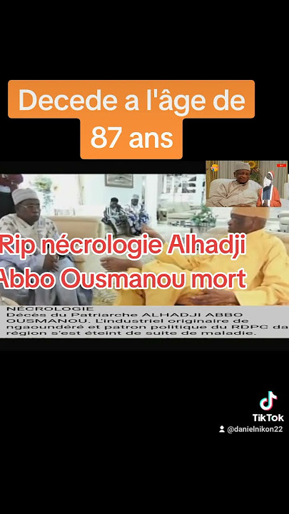 dernier voyage d'alhadji abbo Ousmanou