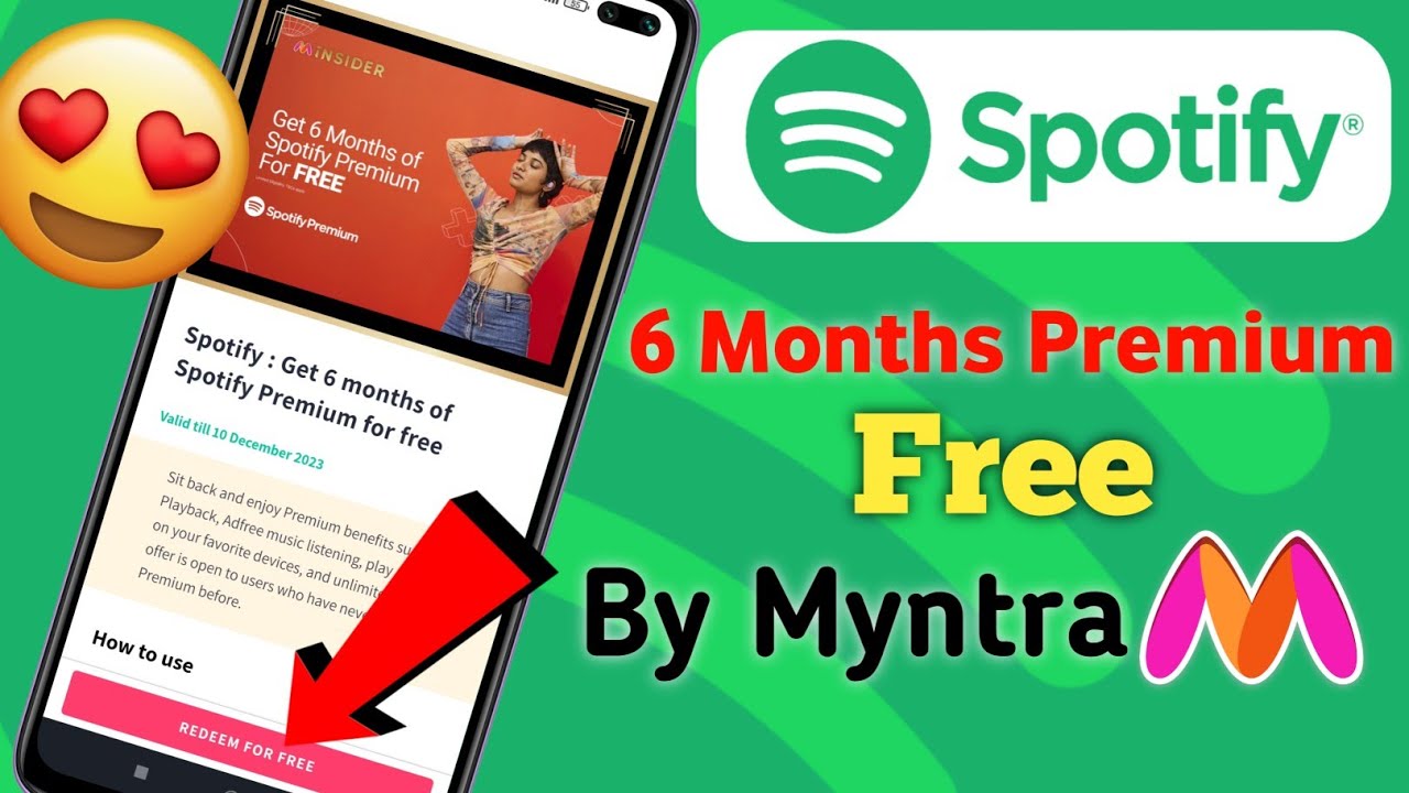 Spotify premium free, spotify premium free 6 months by Myntra, Spotify  free subscription