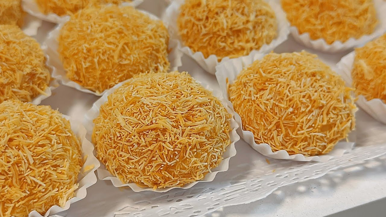 حلويات العيد 2024🎉حلوة الكنافة أكثر من 60 حبة ب 125غ الزبدة أرخص و أبسط حلوة هشيشة سريعة اقتصادية