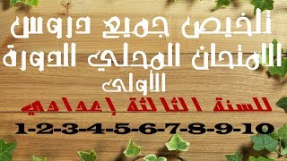 تلخيص جميع دروس الامتحان المحلي الدورة الأولى | التربية الإسلامية | للسنة الثالثة إعدادي