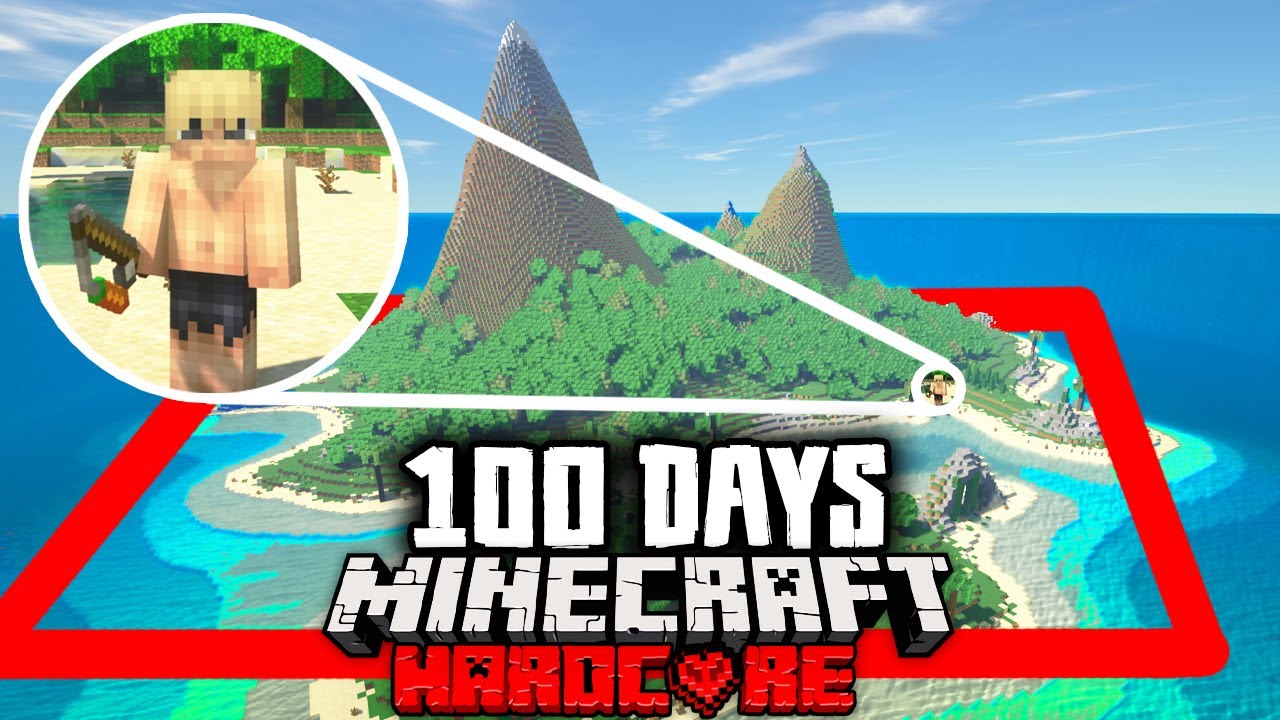 I Survived 100 Days on a ZOMBIE ISLAND in HARDCORE Minecraft - YouTube
