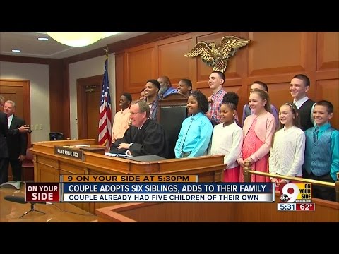 Forest Park family adopts six blood siblings who didn't want to be separated