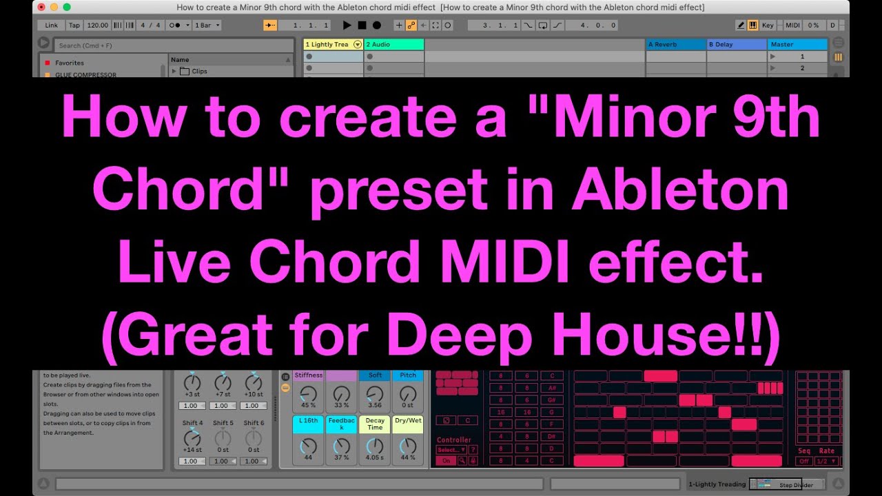 How to create a "Minor 9th Chord" preset in Ableton Live Chord MIDI