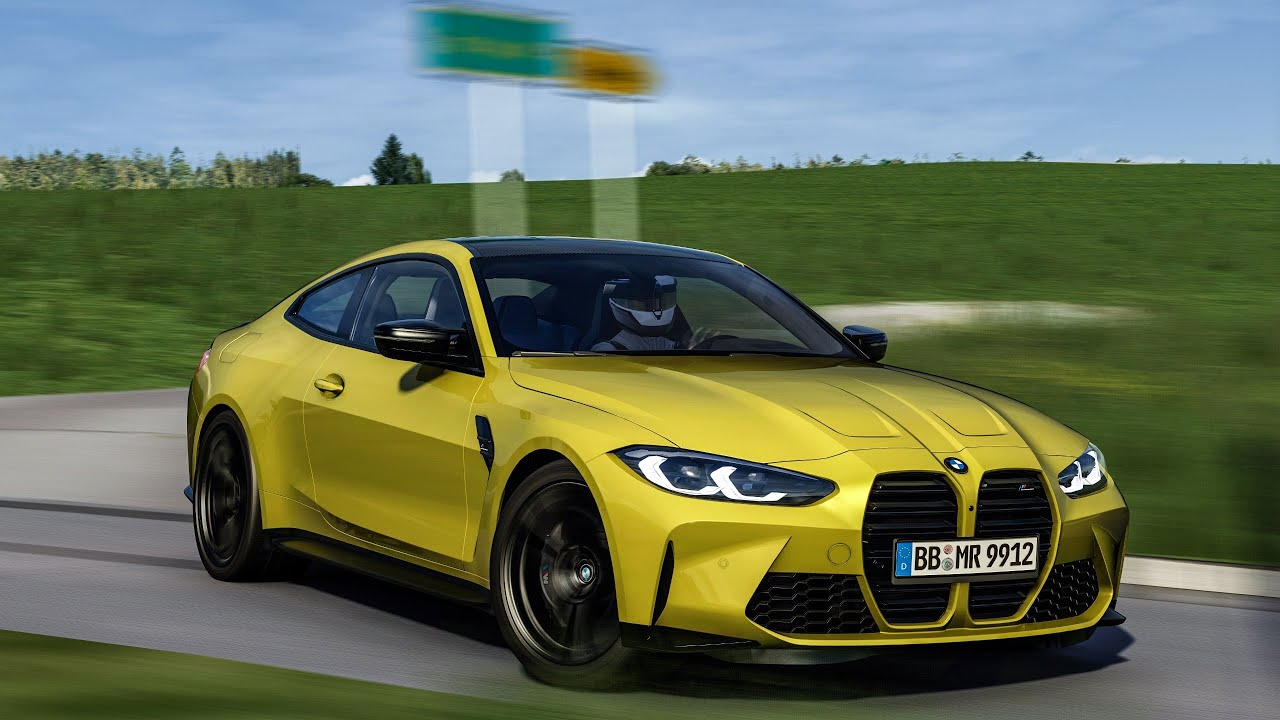 BMW M4 Competition G82 on countryside roads (Aspertsham) / Assetto ...