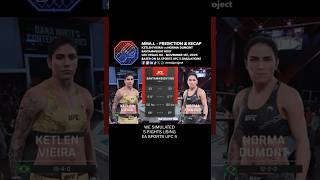UFC Vegas 110 Ketlen Vieira vs Norma Dumont BW Fight Prediction &amp; Simulation Recap #shorts