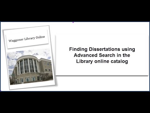 Browsing the library catalog for Trevecca granted dissertations