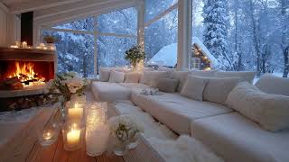 🎹🧘‍♂️ White Lounge Piano | 4 Hours of Peaceful Snowfall Outside for Focus, Relax &amp; Stress-Free Study