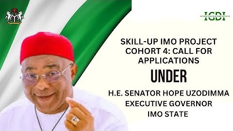 Skill-Up Imo Project Cohort 4: Call For Applications Under H.E Gov. Hope Uzodimma