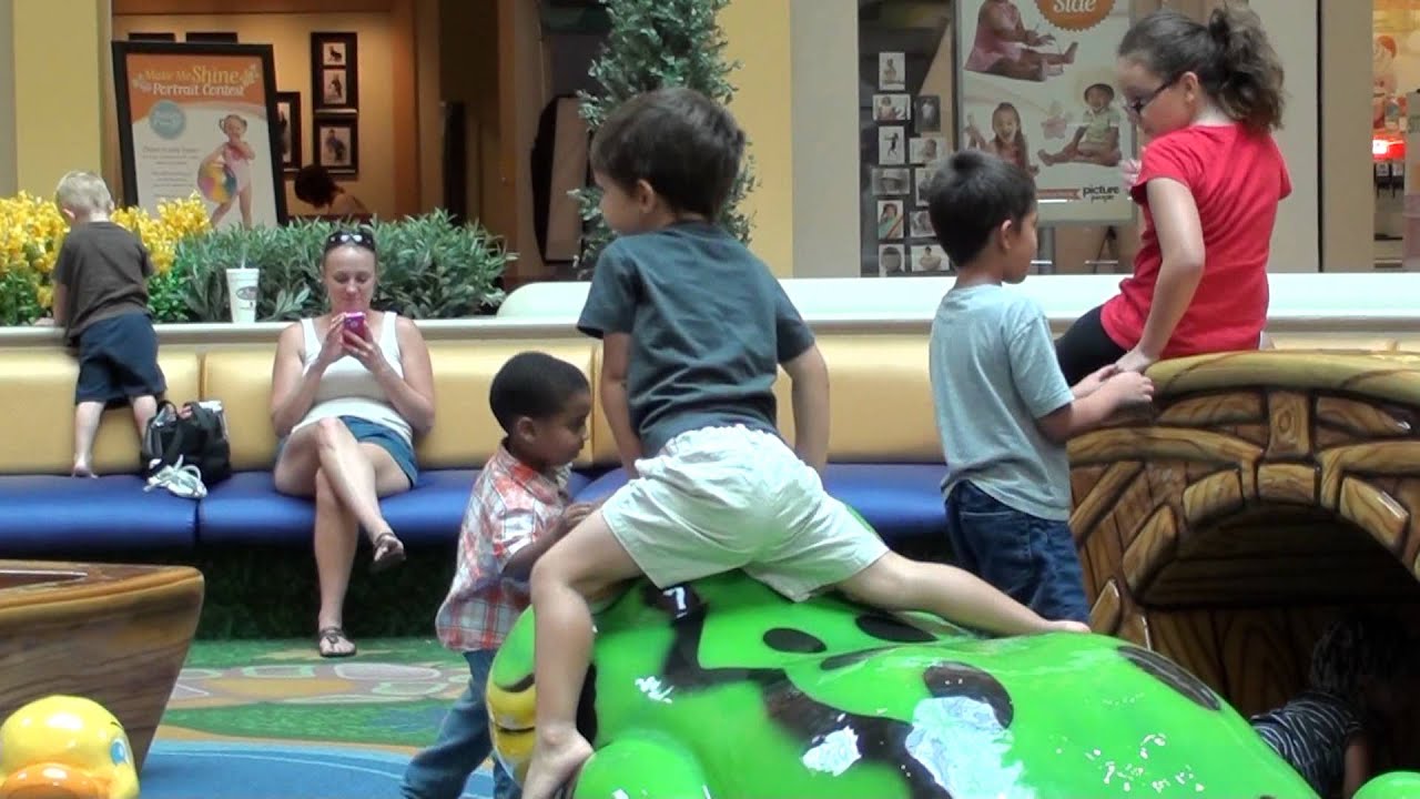 Playing at the Wellington Mall in door playground YouTube