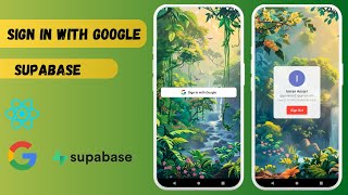 Implement Google Sign In Method in React Native App with Supabase