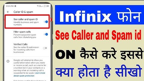 infinix mobile me See caller and spam ID setting on kaise kare।। See caller and spam ID in infinix
