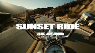 Ultimate 4K Sunset Motorcycle Ride Across the US | Real Engine Sound ASMR