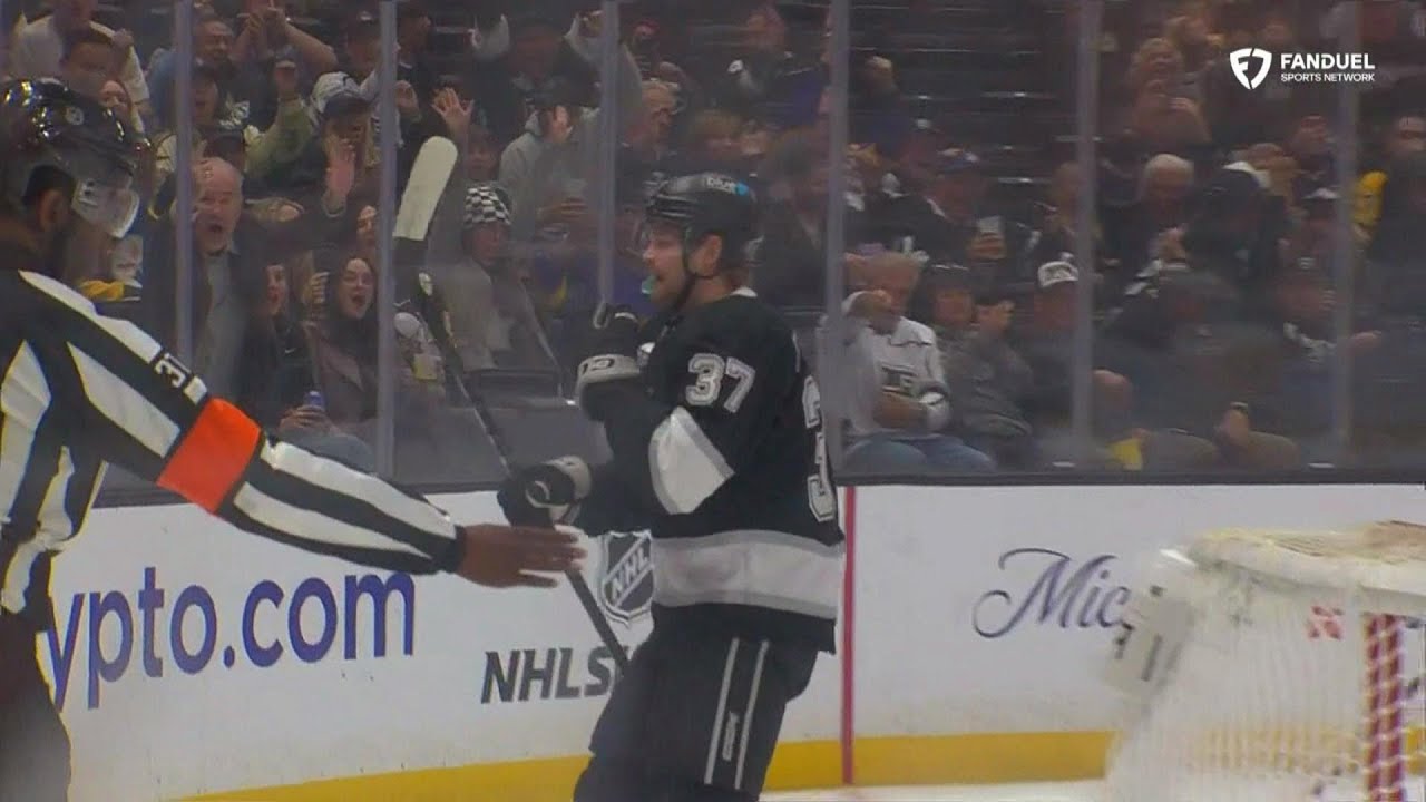 Warren Foegele nets home his own rebound in tight for his first of the season.