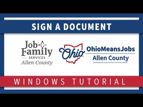 Windows Computer How to Sign a Document and Send to JFS TUTORIAL
