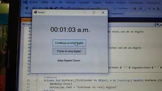 Práctica42 Reloj digital usando el control Timer.