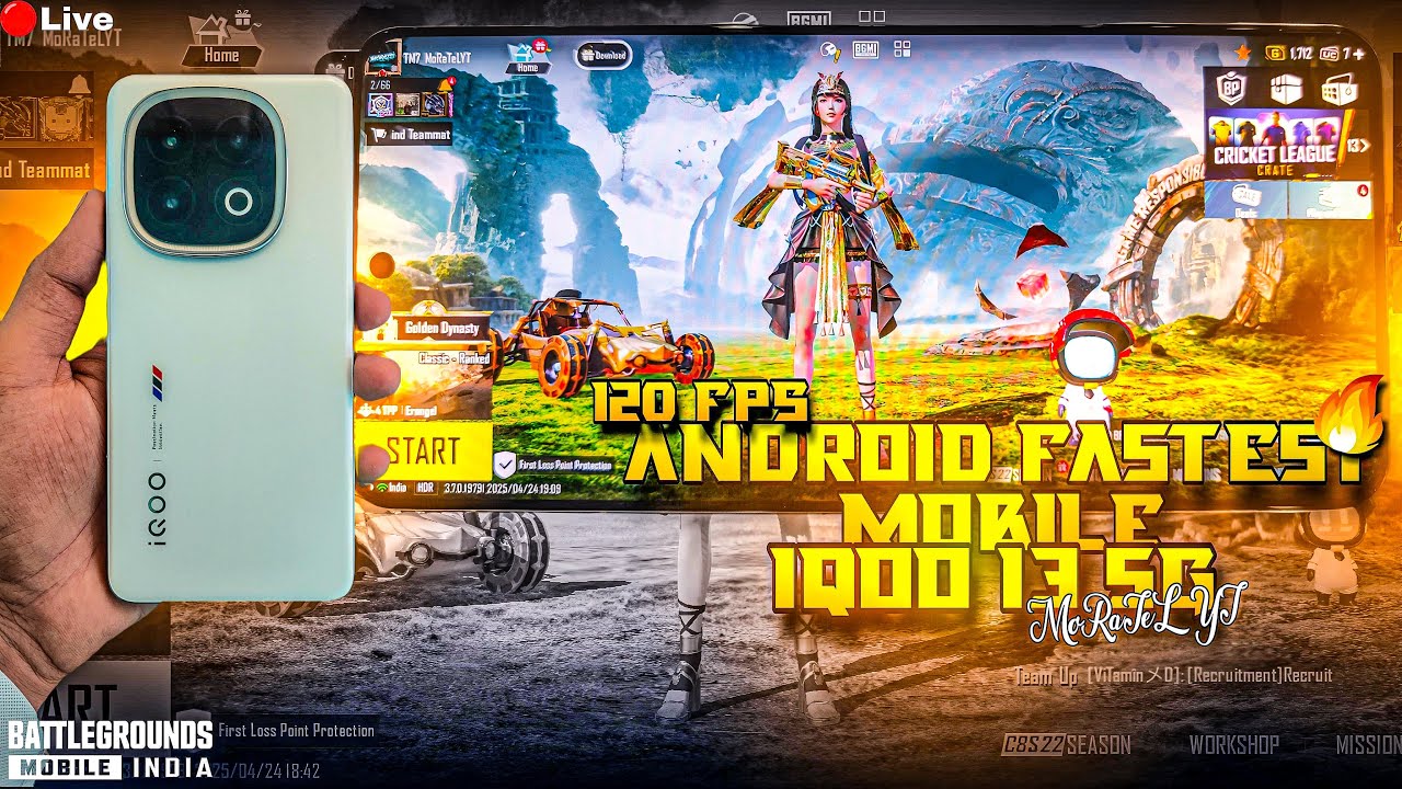 🔴IQOO 13 INDIA FASTEST PHONE LIVE PERFORMANCE TEST BGMI 120 + 90 FPS😲 ...