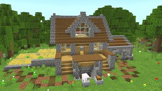 Minecraft Starter House Tutorial With Mine Entrance