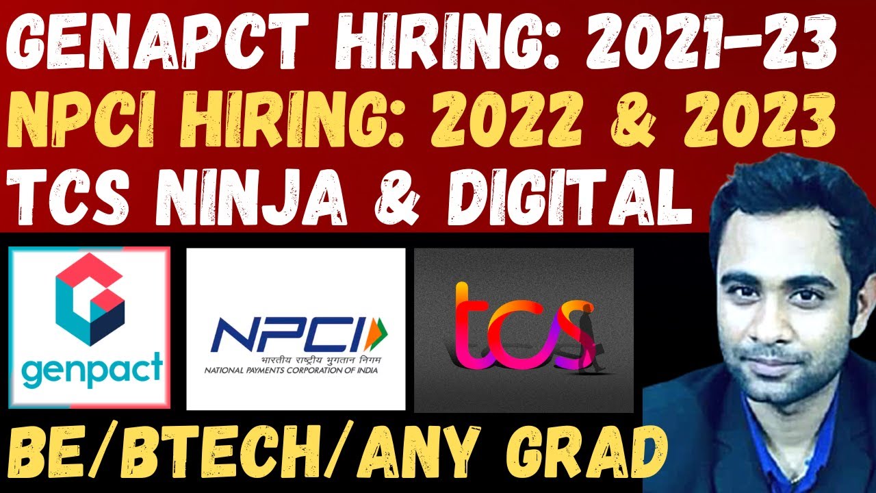 🔴Genpact, NPCI, TCS & Altara Hiring | Batch 2021-2023 | BE/Btech/Any Graduate