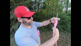 Easy and quick way to tie flagging when surveying. Very easy and fast.