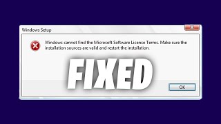 How To Fix Windows cannot find the Microsoft Software License Terms (The Easiest Way to FIX)