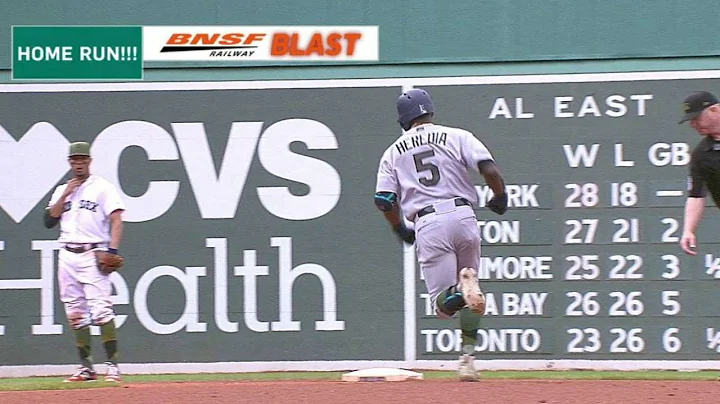SEA@BOS: Heredia hammers solo homer over the Monster