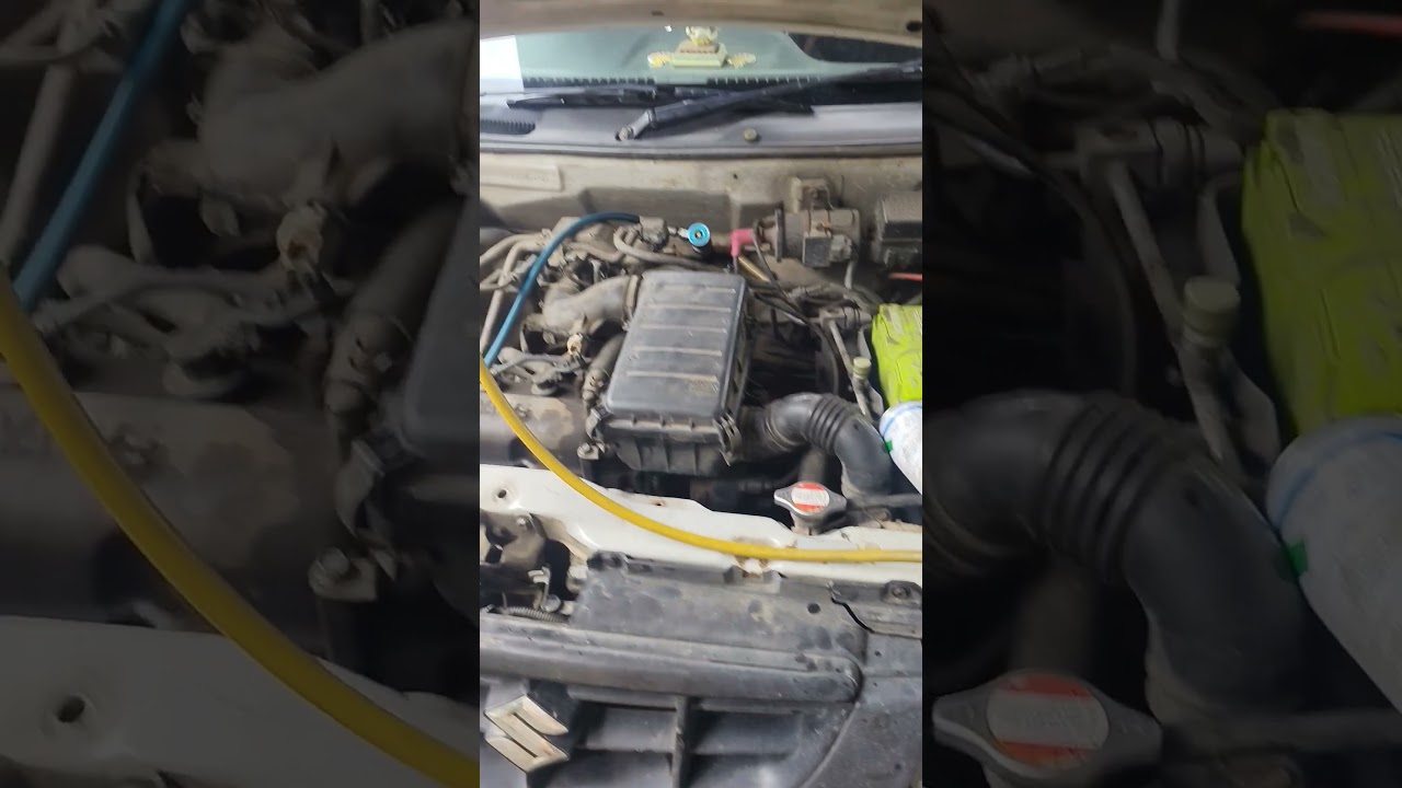 maruti 800 ac compressor repair and gas filling