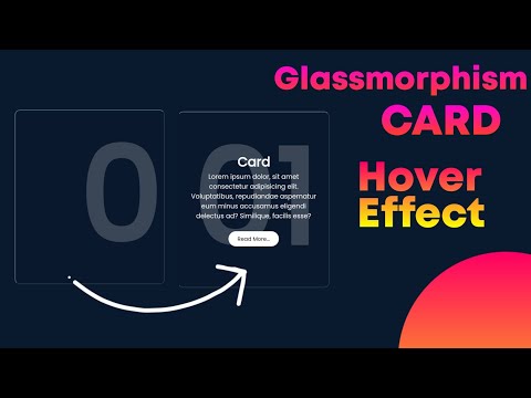 Glassmorphism Card Hover Effect Css | Css Glassmorphism Effect | HTML AND CSS