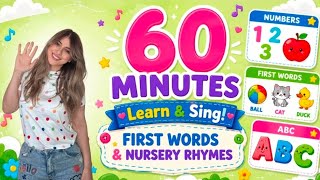 First Words for Toddlers + Nursery Rhymes | 60 Minutes of Learning for Babies & Kids
