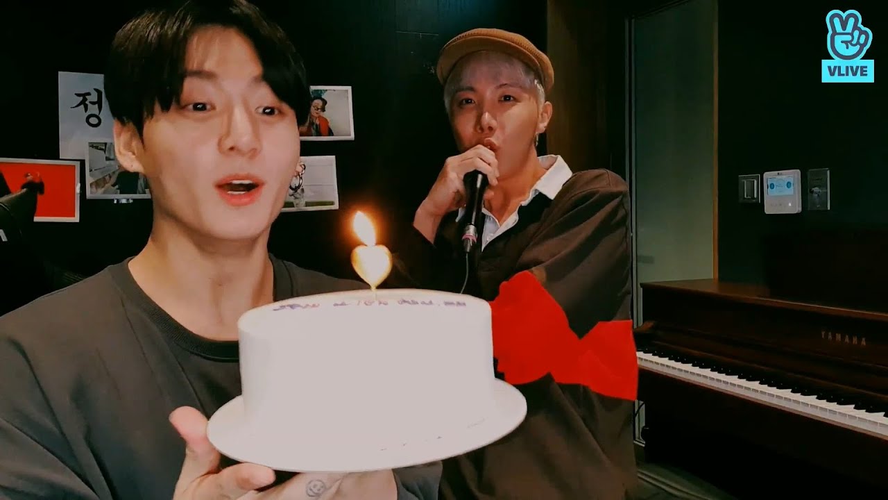 J Hope Sings Happy Birthday To Jungkook And Comes Back With A Cake