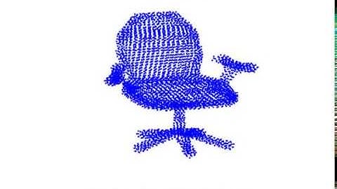 The self-organizing process of recurrence network for a chair when parameter p=5, granularity 64.