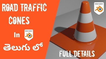Blender: Step-by-Step Traffic Cone Modeling Guide in  Telugu|| #blenderintelugu .