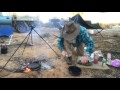 Cooking A Damper For Breakfast In The Camp Oven