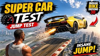 Super Car Jump Test 😱🔥 | Indian Bike Driving 3D | Biggest Ramp Challenge screenshot 4