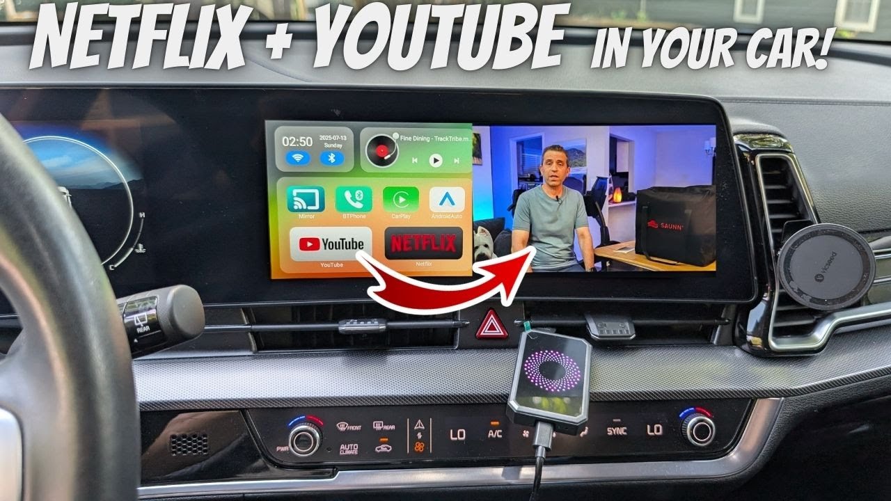 Boîtier AI Magic Box 3-en-1 Pour Voiture - Ajoute CarPlay Sans Fil, Vidéo YouTube/Netflix Et Miroir D'écran - 7