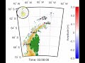 Simulación tsunami sismo Antártica 23 de enero, 2021, magnitud Richter 7.1