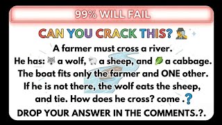 99% Will Fail! Can You Solve This Classic River Crossing Riddle? 🧠