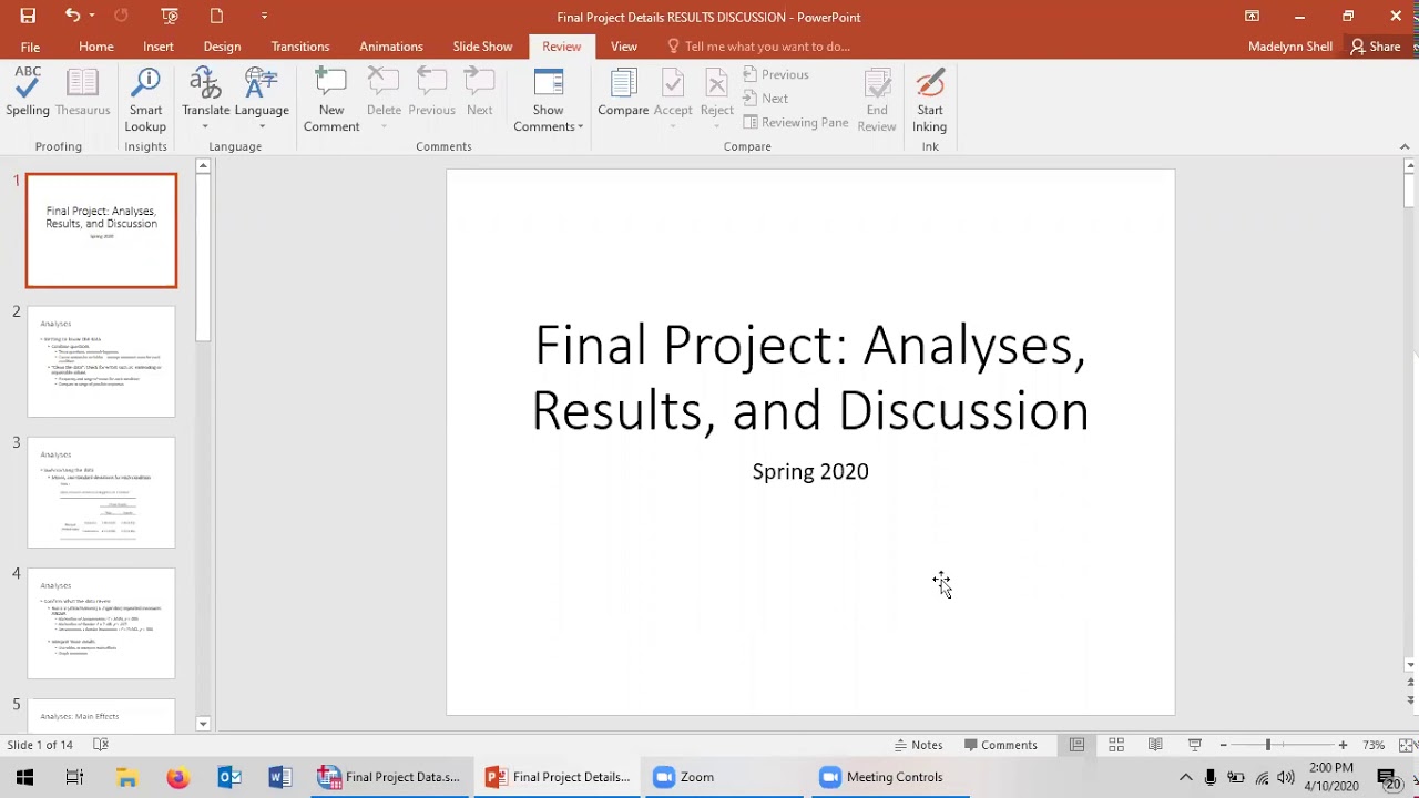 PSY 3015 Final Project Results Discussion Spring 2020
