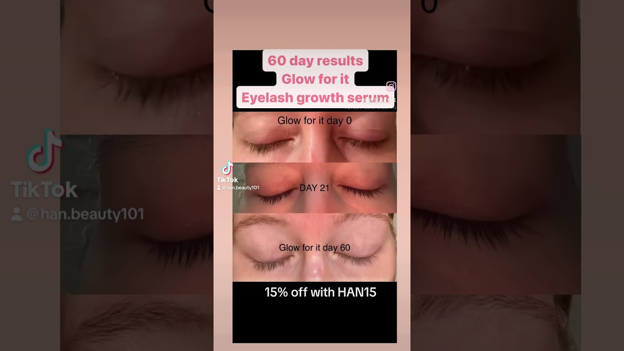 Glow for it eyelash growth serum, all natural and it works! 