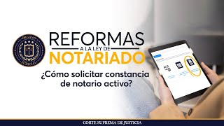 Solicitud De Constancia De Notario Activo