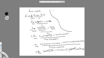 Find the derivative of fx = cot x using definition of derrivative