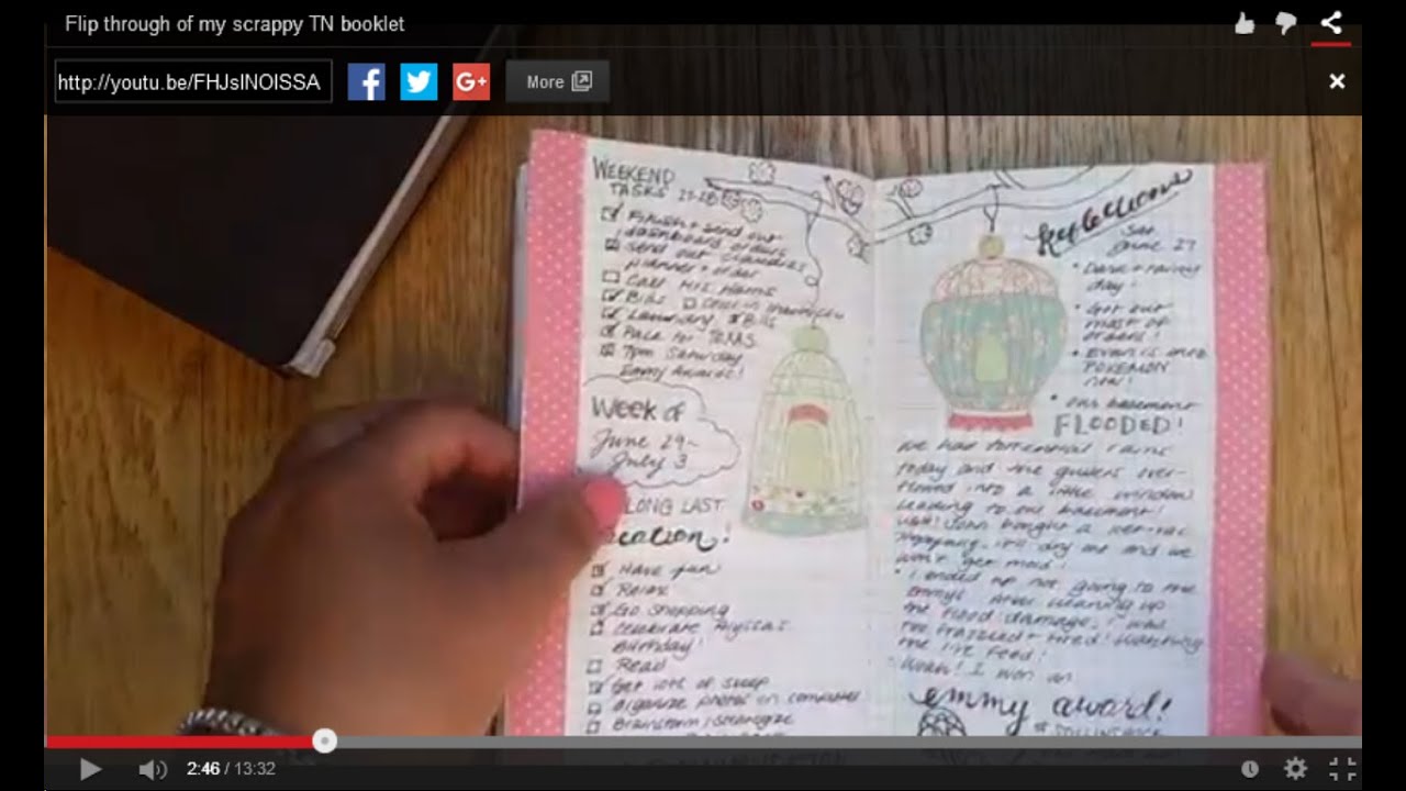 Travelers Notebook flip through of my tasks and journaling booklet.